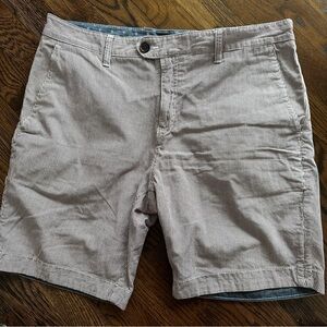 Ted Baker red & white Striped Flat Front Shorts